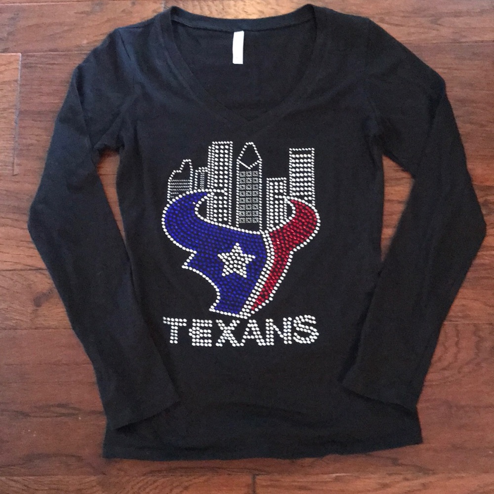 Houston Texans bling long sleeve T-shirt size S